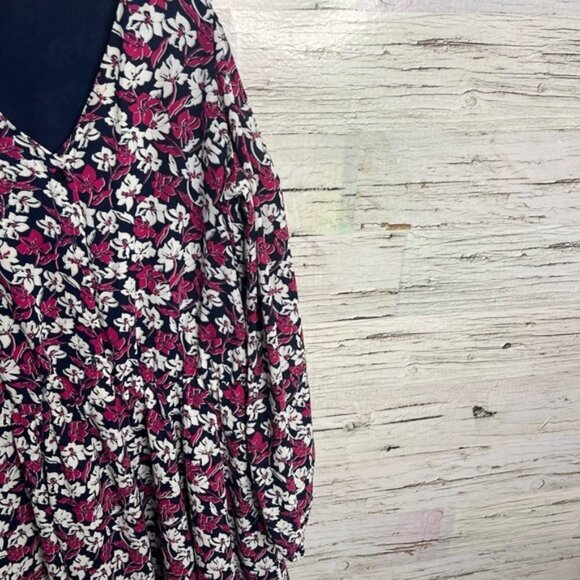 Banana  republic white pink cold shoulder long sleeve dress size 4 - Picture 4 of 9